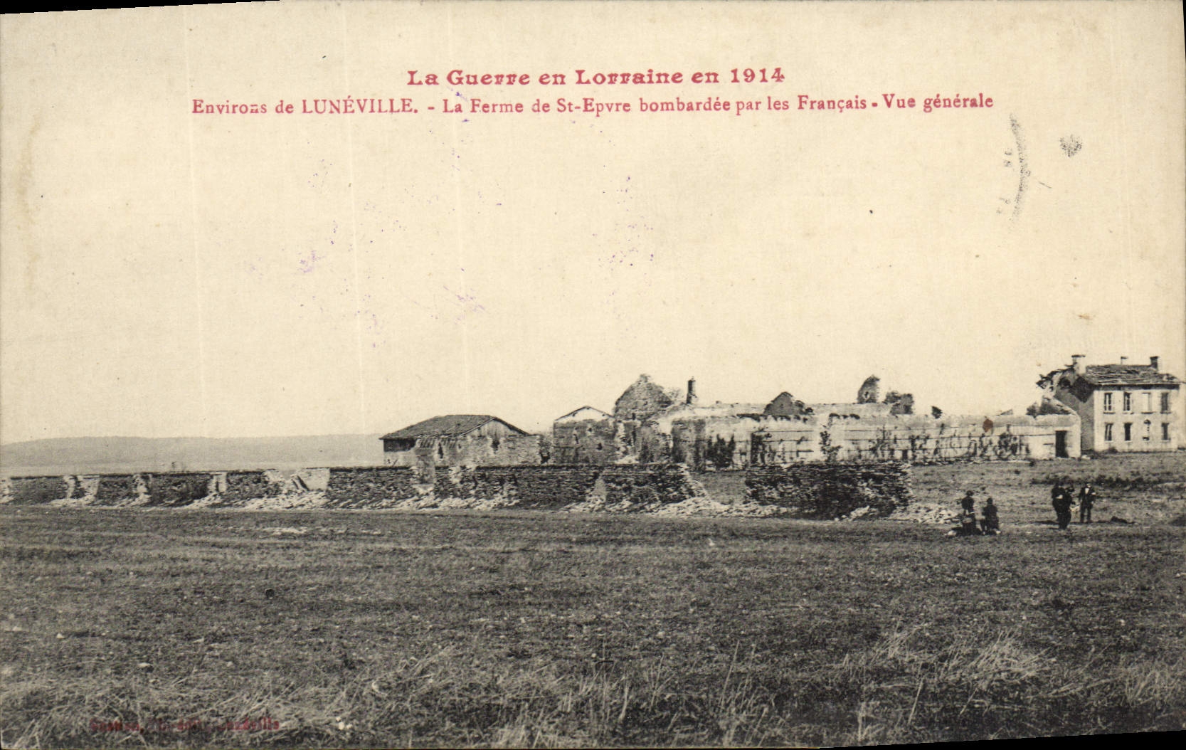 CPA Luneville Le Ferme De St Epvre Bombardee