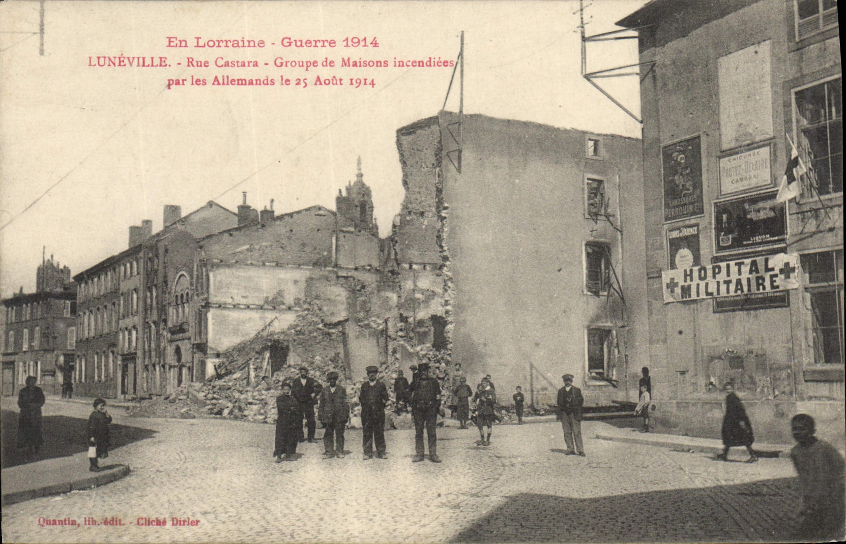 CPA Luneville Rue Castara Groupe De Maisons