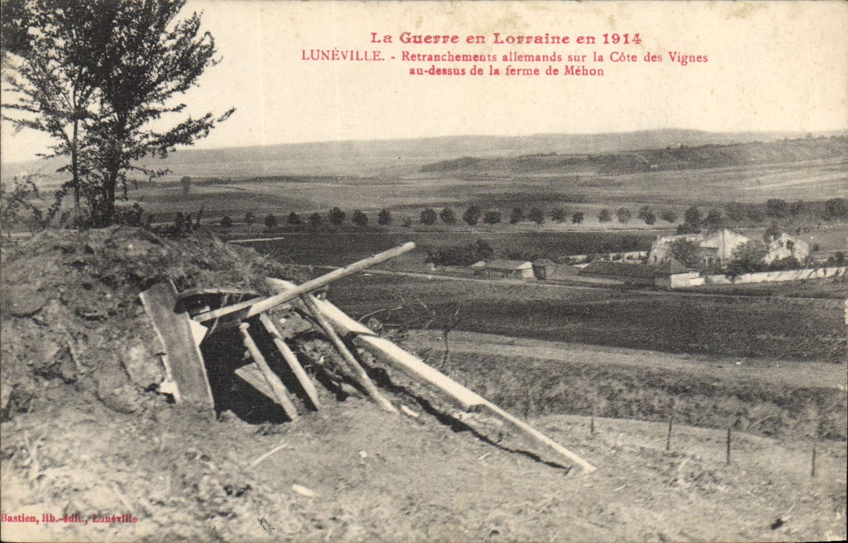 CPA Luneville Retranchements Allemands Sur La Cote Des Vignes ferme de Méhon