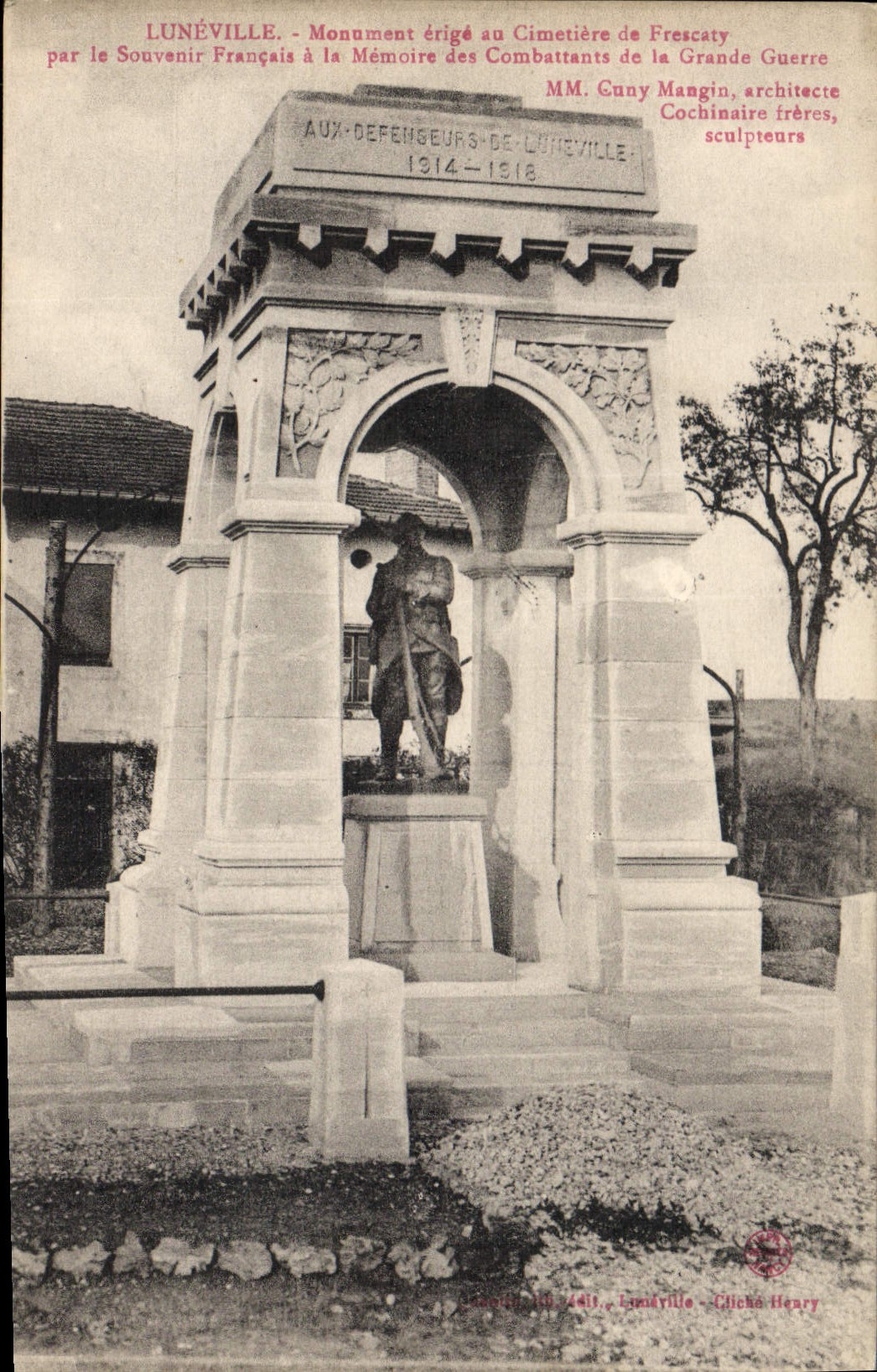 CPA Luneville Monument Cimetière de Frescaty
