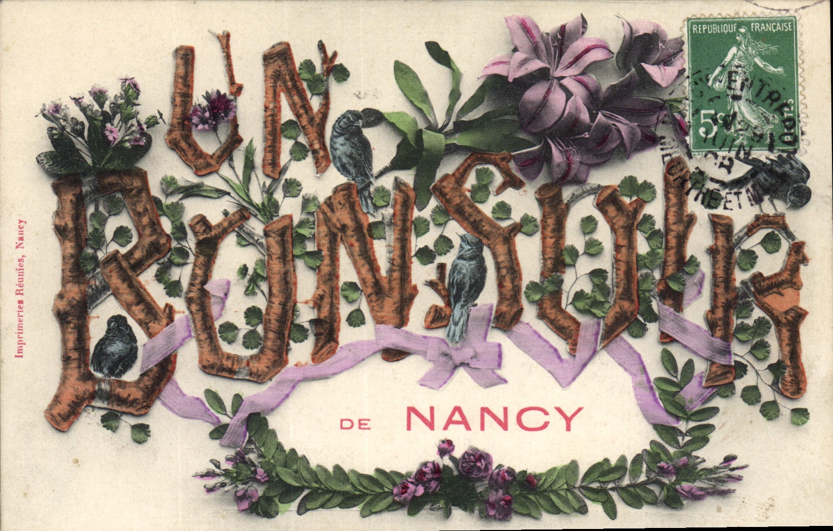 CPA un bonsoir de Nancy