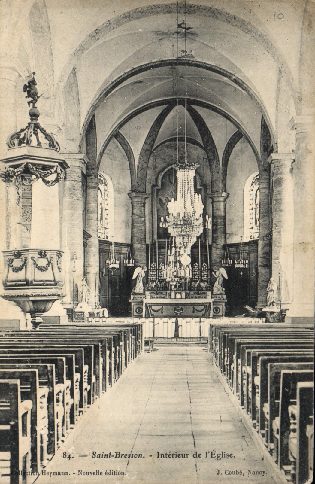 CPA Saint Bresson Interieur De I'Eglise