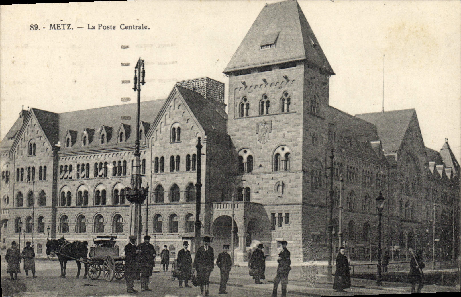 CPA Metz La Poste Centrale