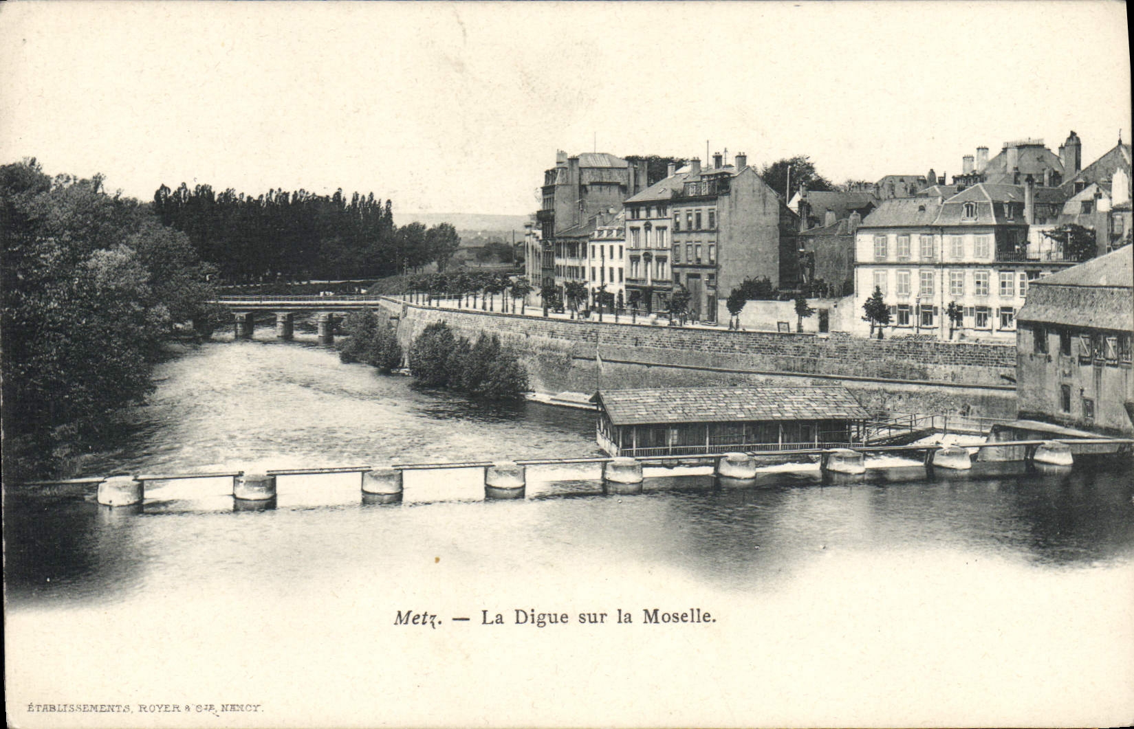 CPA Metz La Digue Sur La Moselle