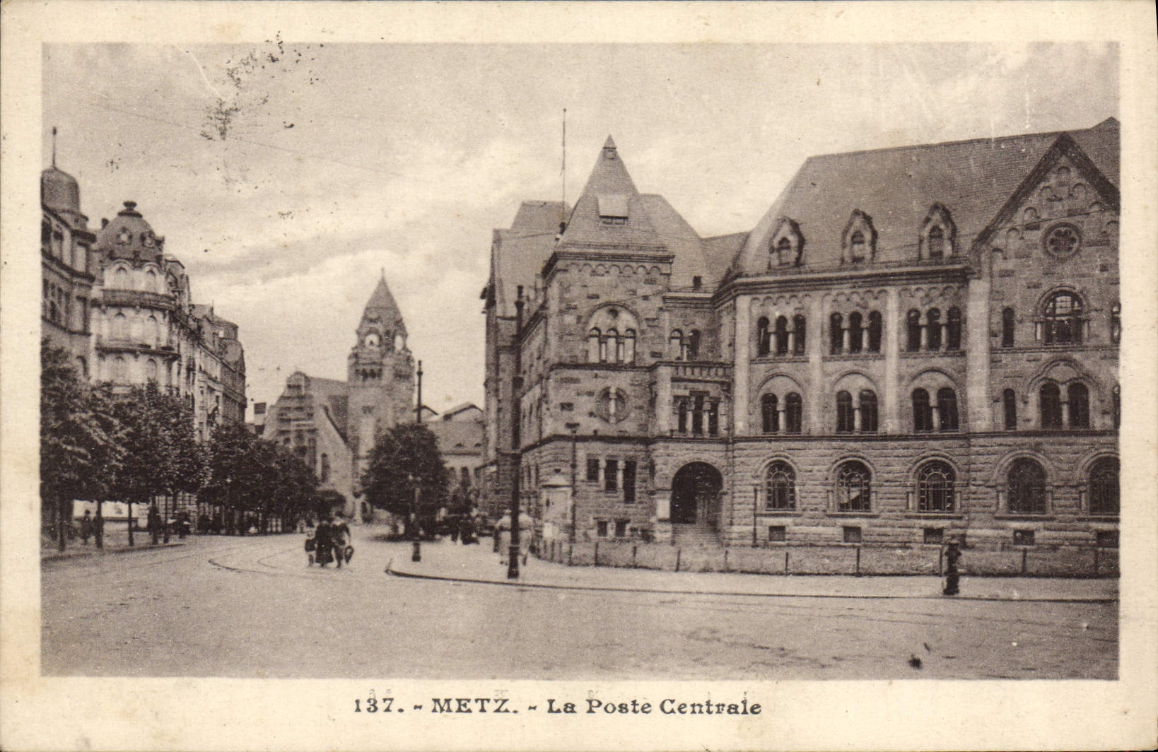 CPA Metz La Poste Centrale