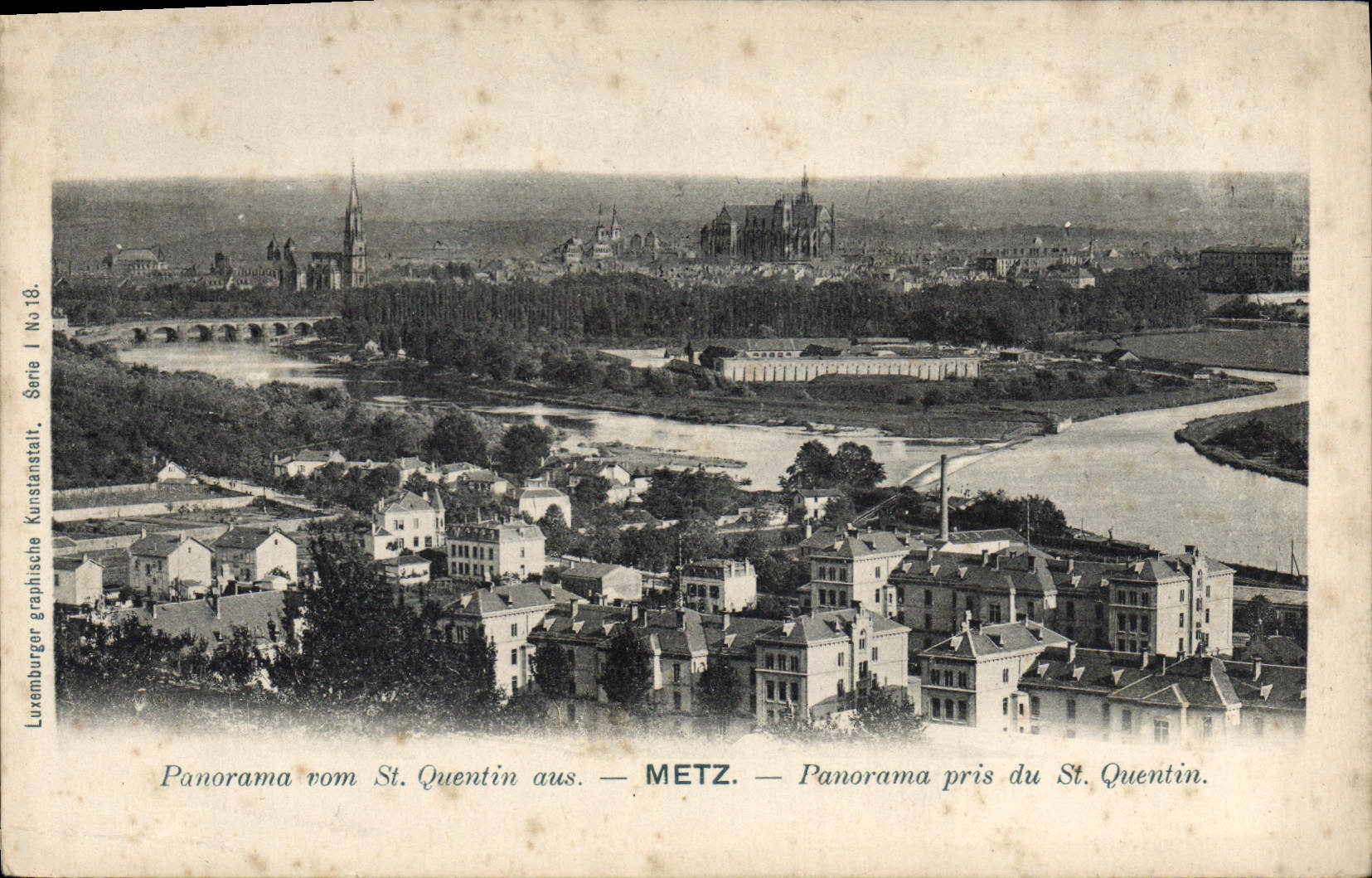 CPA Metz Panorama Pris Du St Quentin