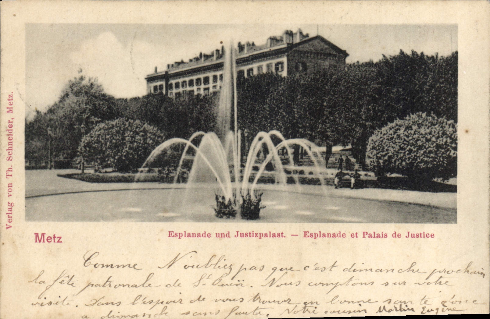 CPA Metz Esplanade Et Palais De Justice