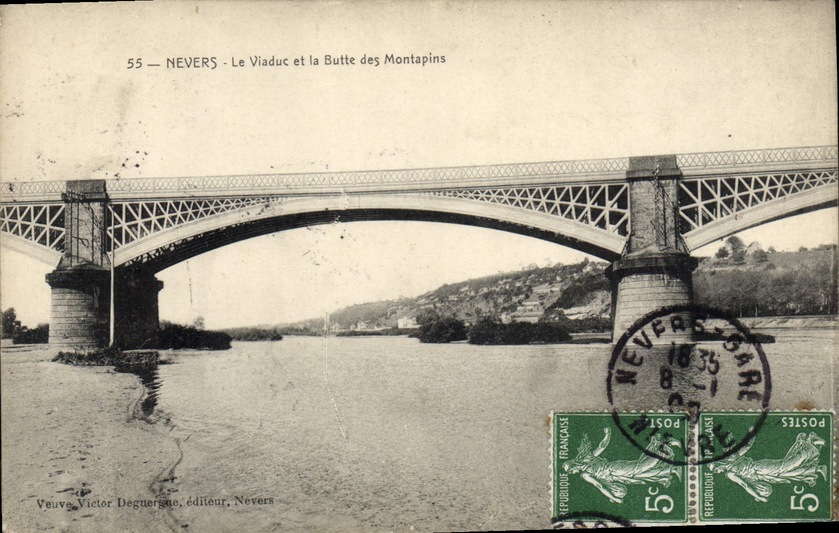 CPA Nevers Le Viaduc Et La Butte Des Montapins