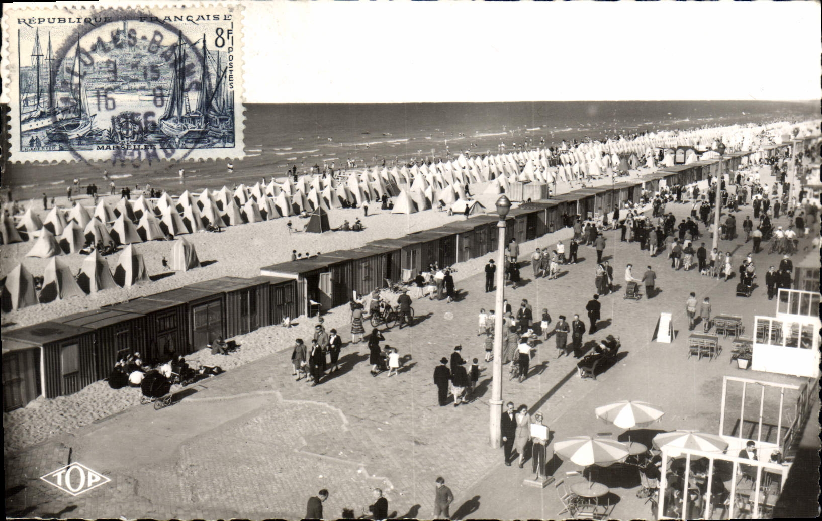CPA Malo Les Bains Perspective Sur La Plage