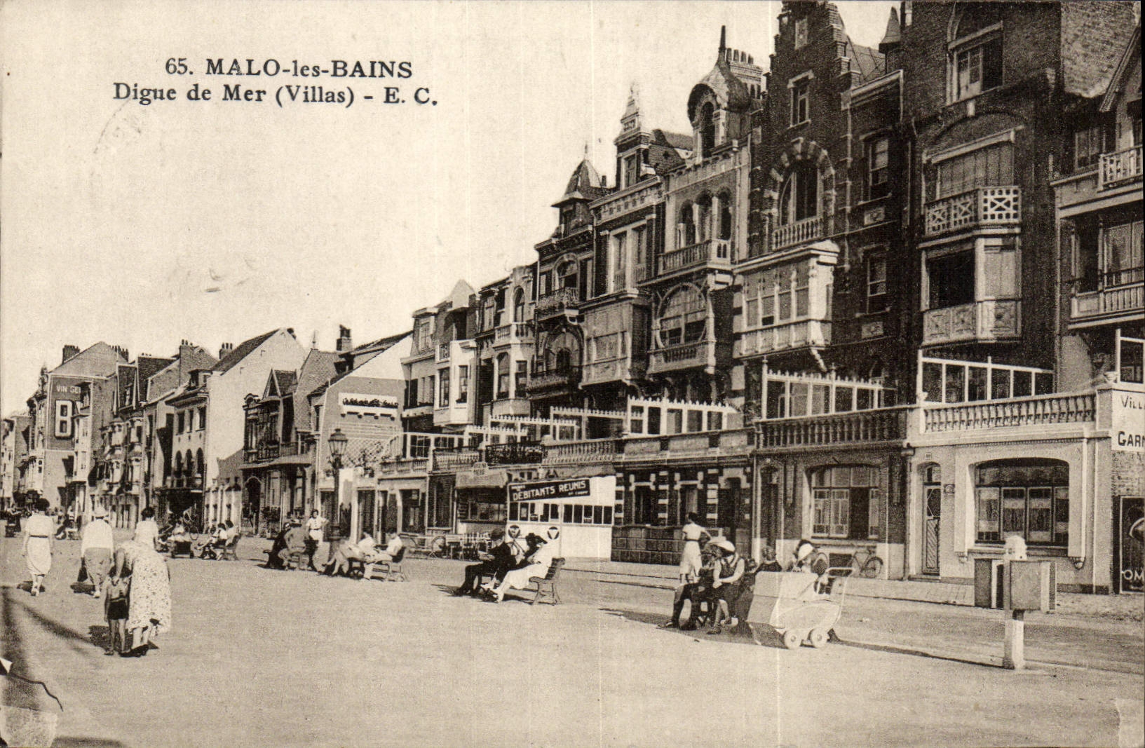 CPA Malo Les Bains Digue De Mer Villas