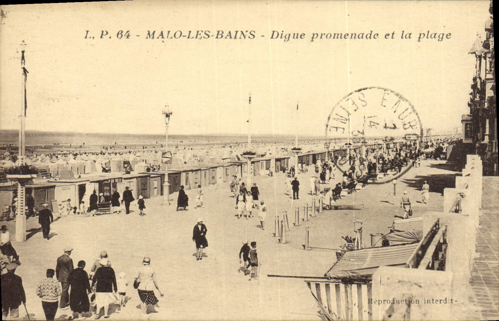 CPA Malo Les Bains La Digue Promenade