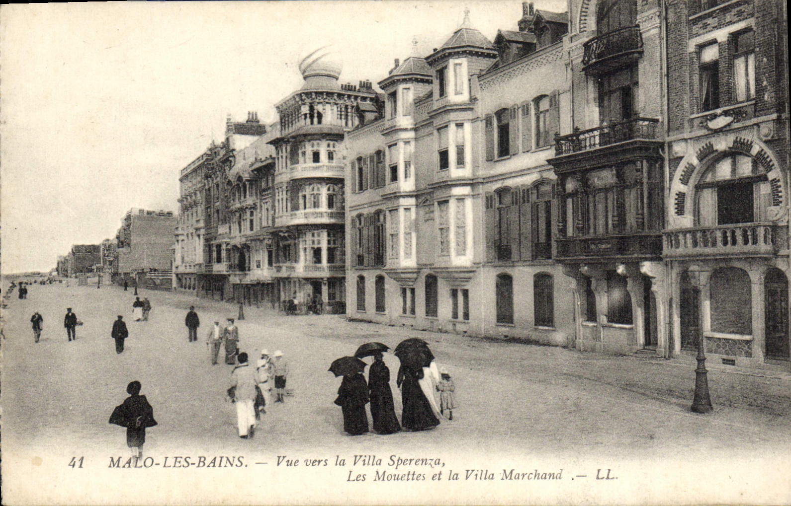 CPA Malo Les Bains Vue Vers La Villa Sperenza Villa Marchand