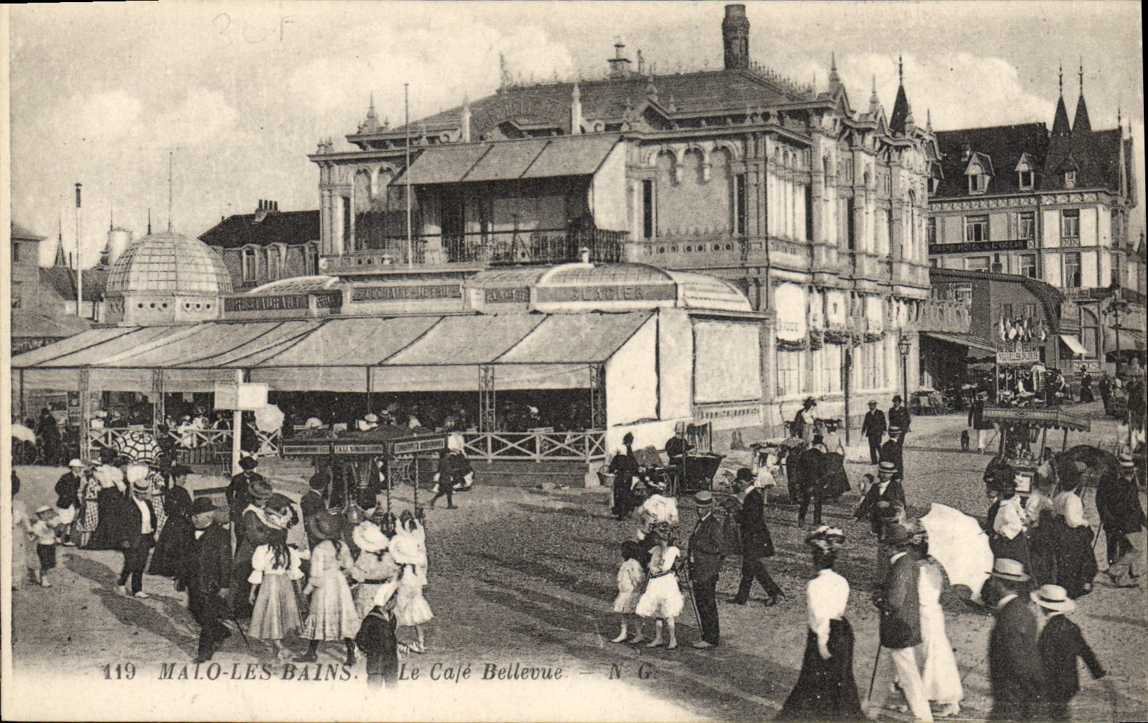 CPA Malo Les Bains Le Café Bellevue