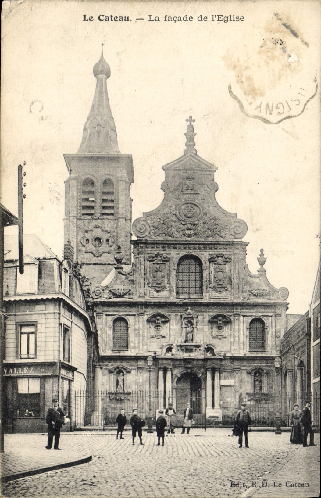CPA Le Cateau La Façade De I'Eglise