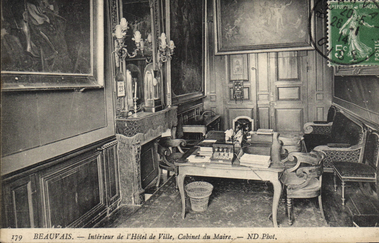 CPA Beauvais Interieur De I'Hotel de ville cabinet du maire