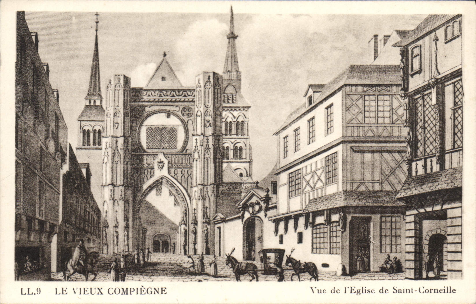 CPA Compiegne Vue De I'Eglise Saint Corneille