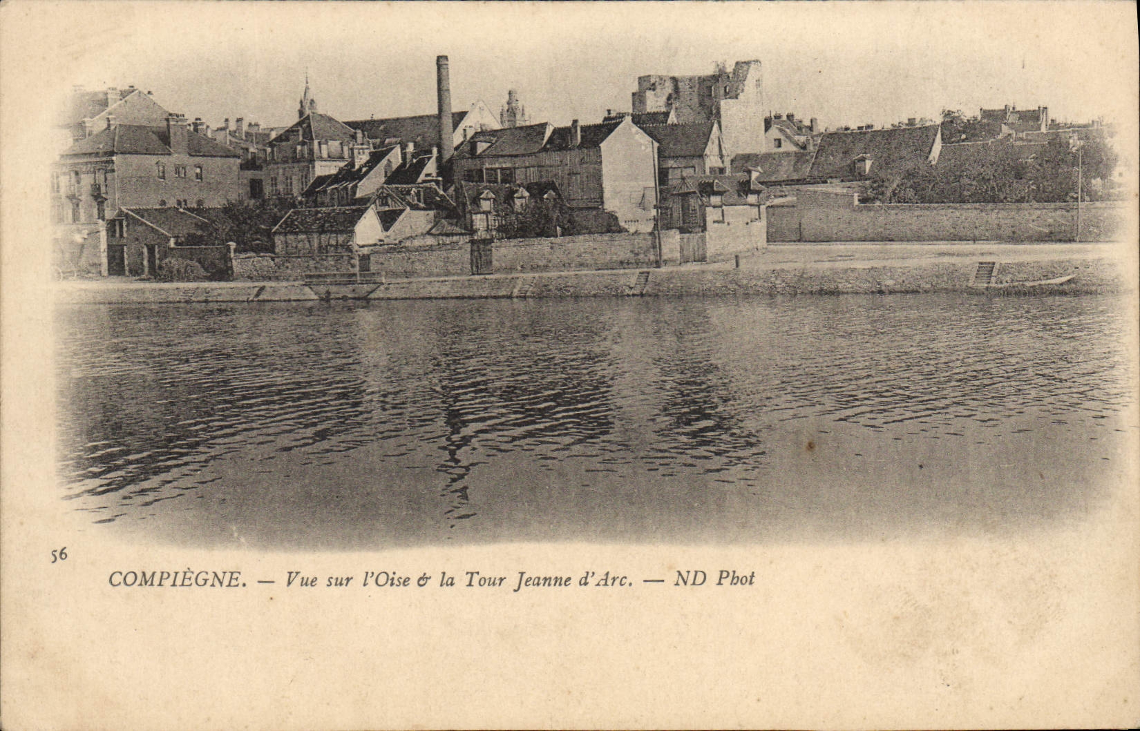 CPA Compiegne Vue Sur I'Oise tour Jeanne d'Arc