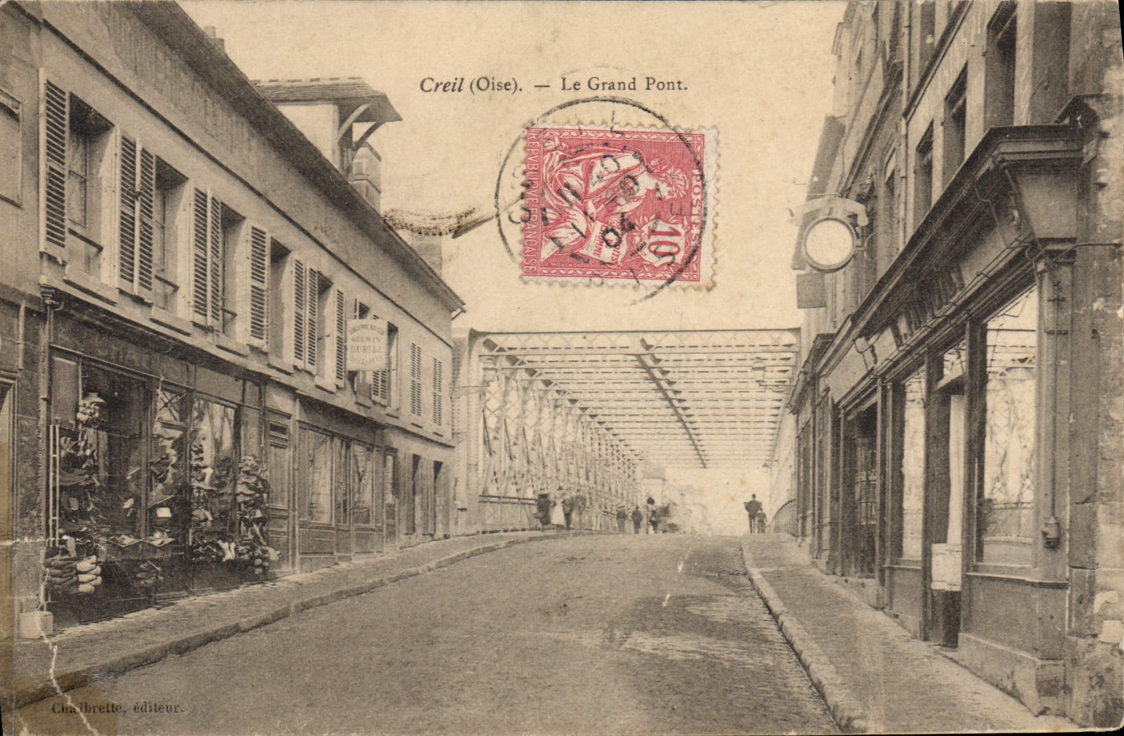 CPA Creil Le Grand Pont