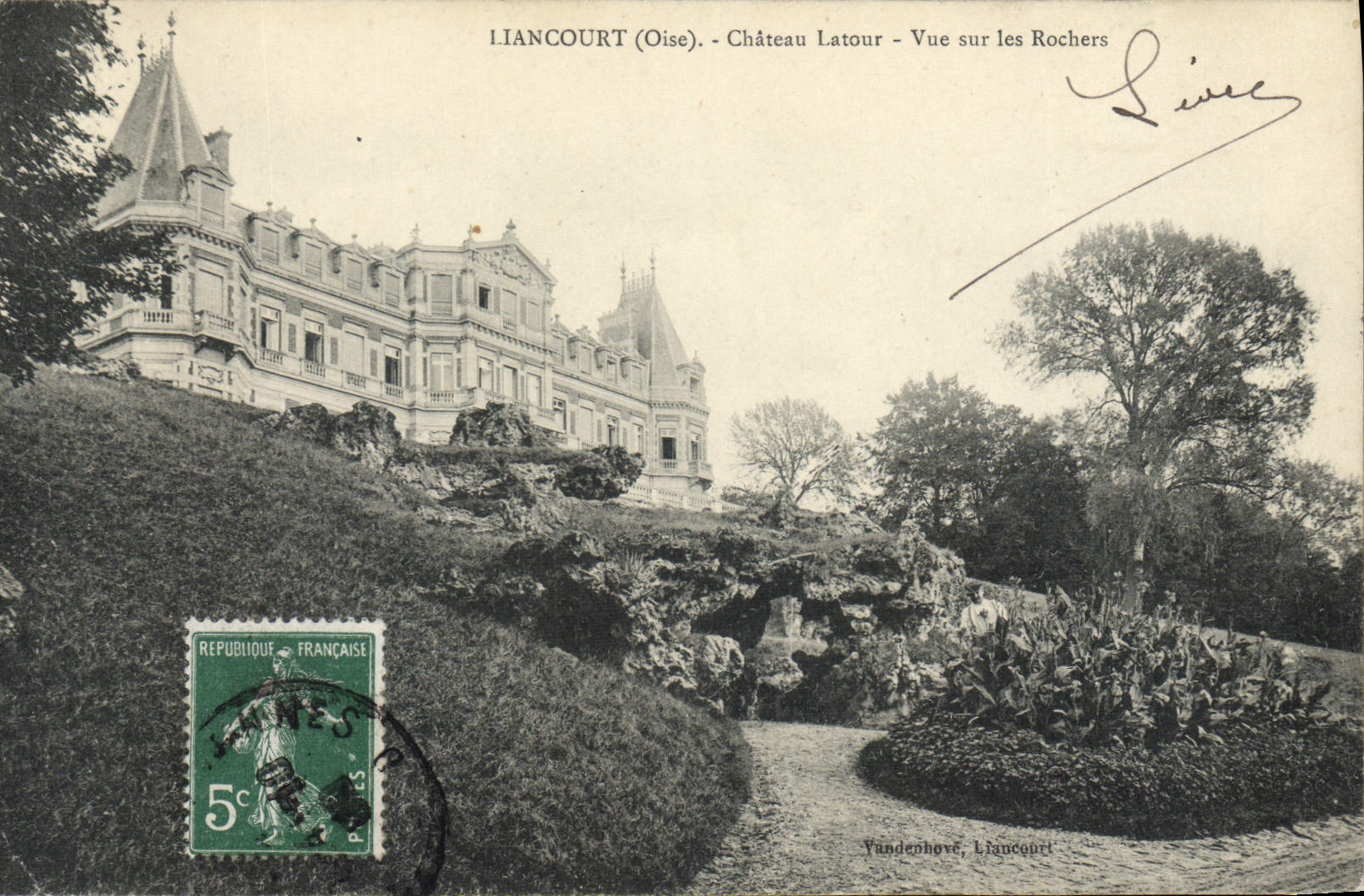 CPA Liancourt Chateau Latour Vue Sur Les Rochers