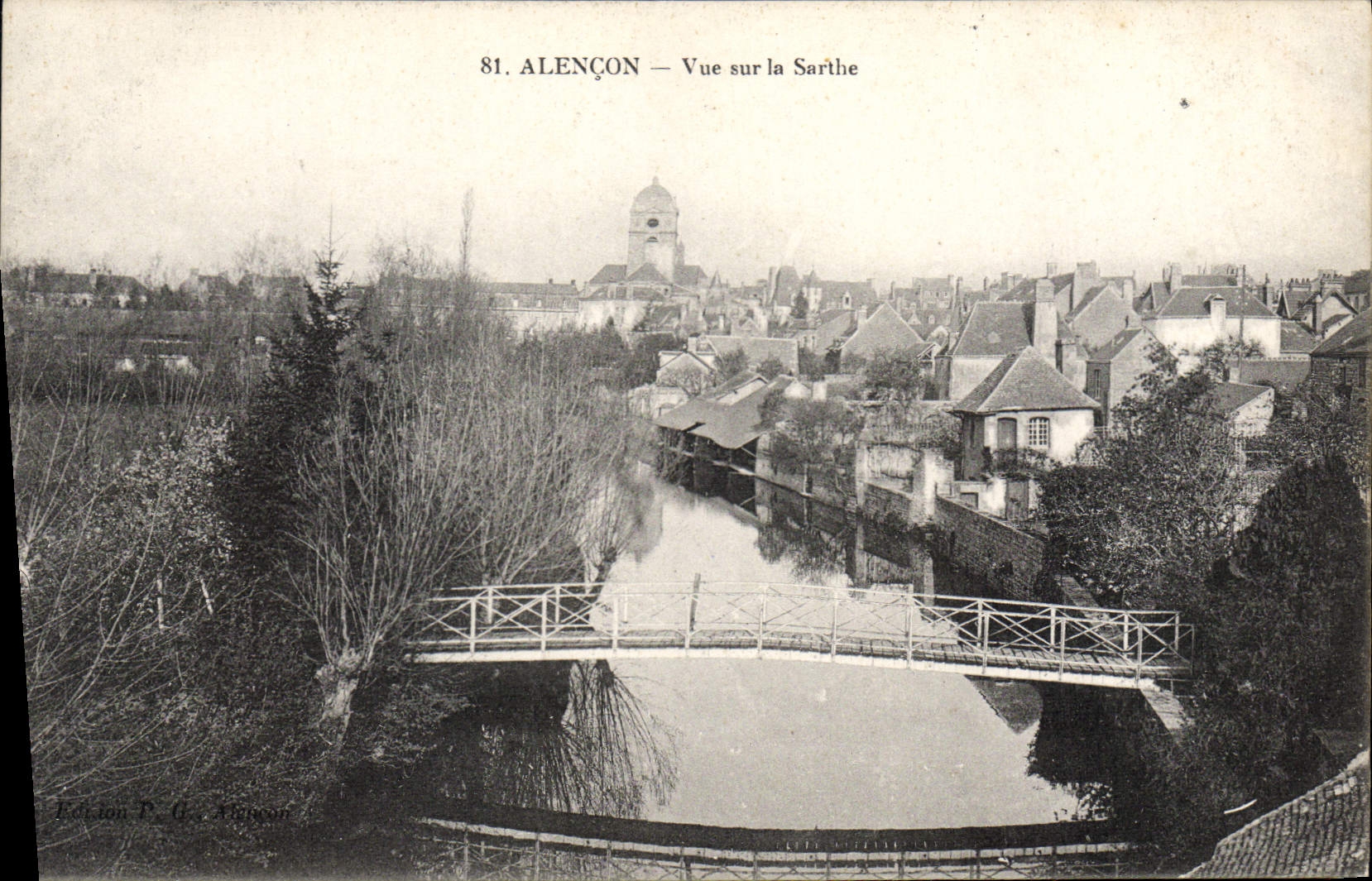 CPA Alencon Vue Sur la Sarthe