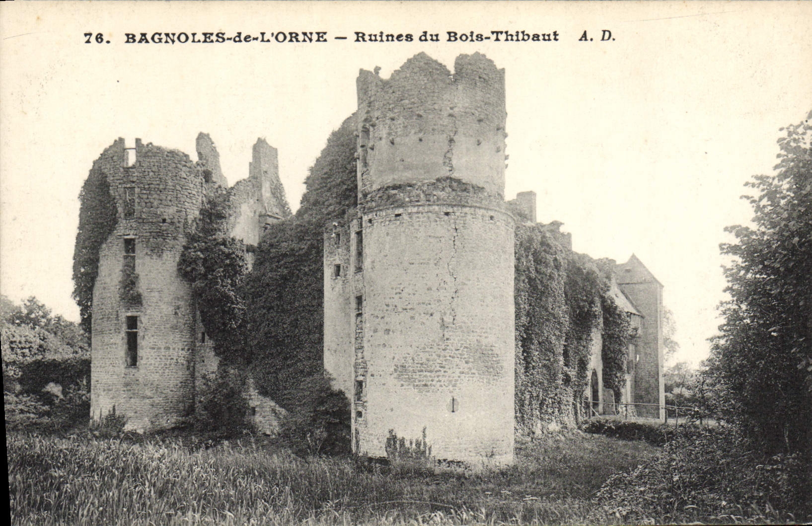 CPA Bagnoles De L'Orne Ruines Du Bois Thibaut