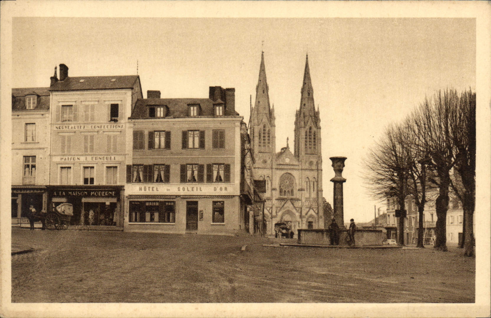 CPA Vimoutiers Place Cour Aux Moines