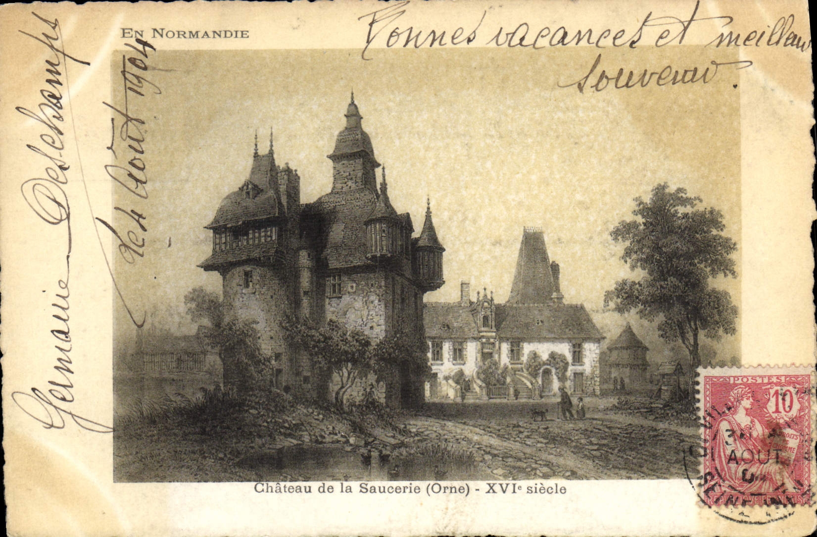 CPA Chateau De La Saucerie