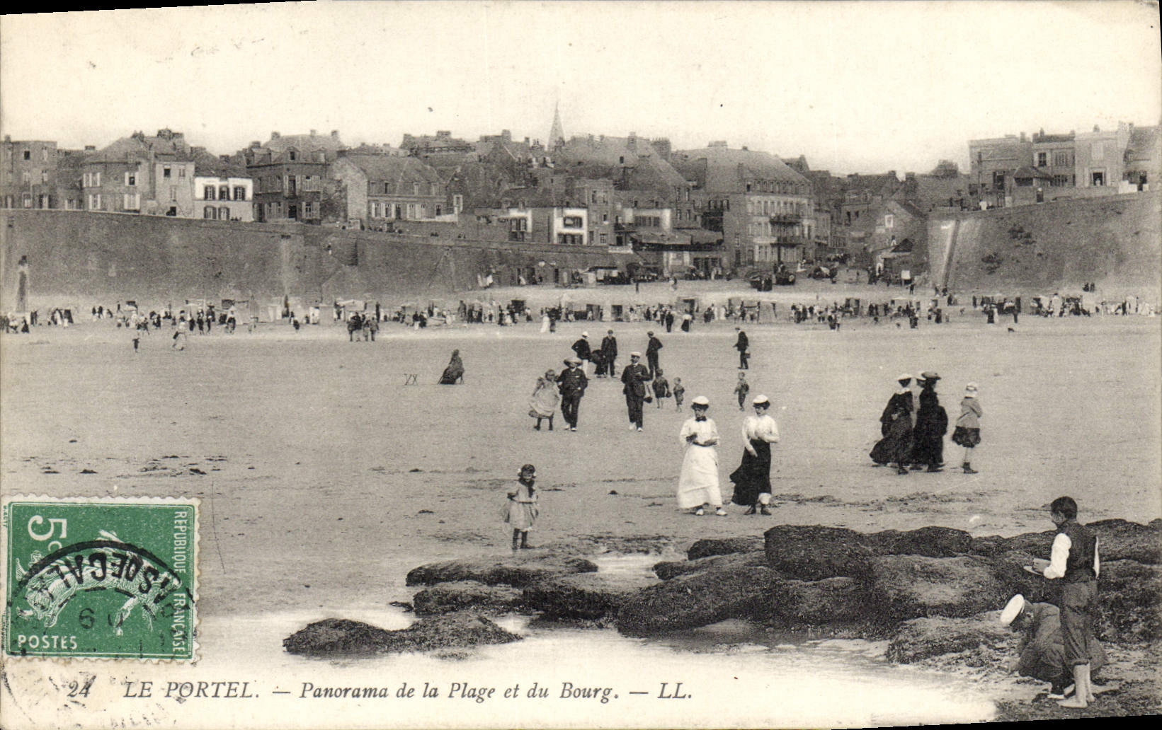 CPA Le Portel Panorama De La Plage Et Du Bourg
