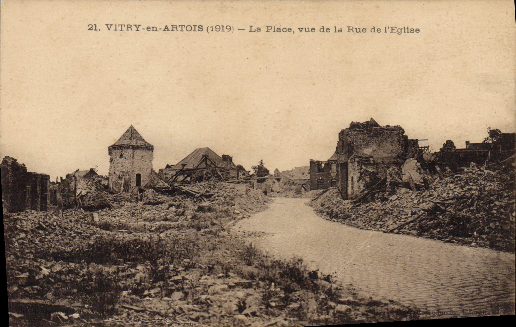 CPA Vitry En Artois La Plage Vue De La Rue De I'Eglise