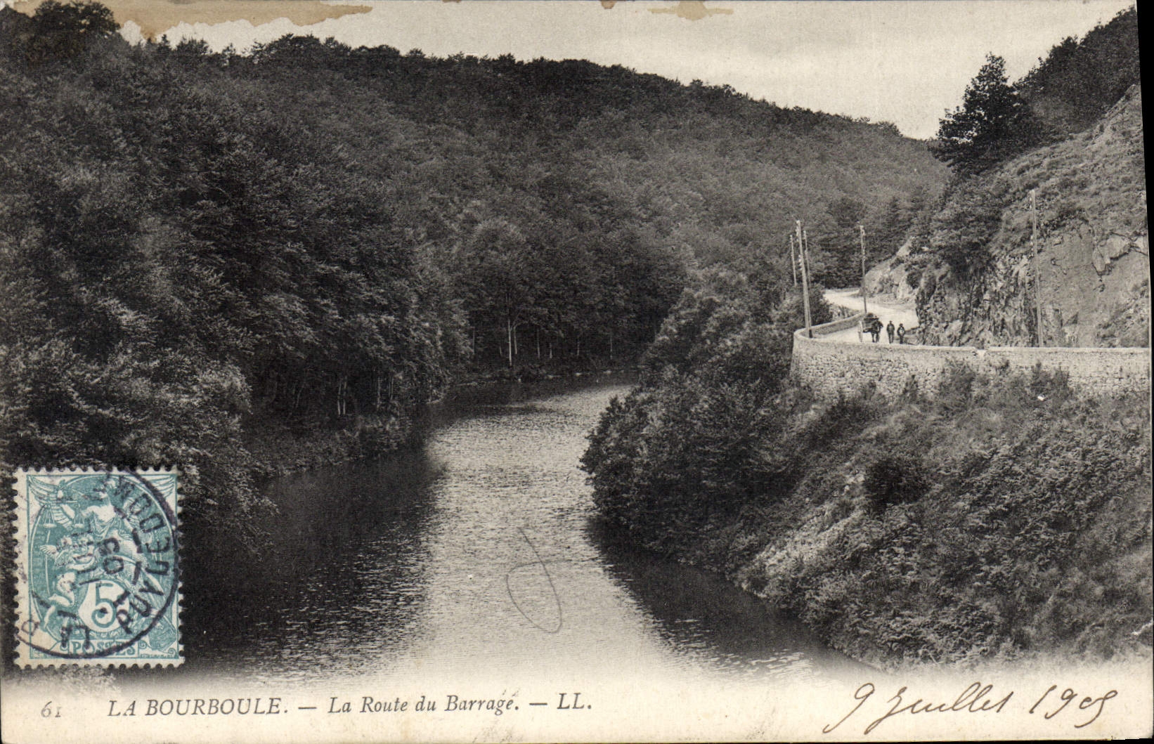 CPA La Bourboule La Route Du Barrage