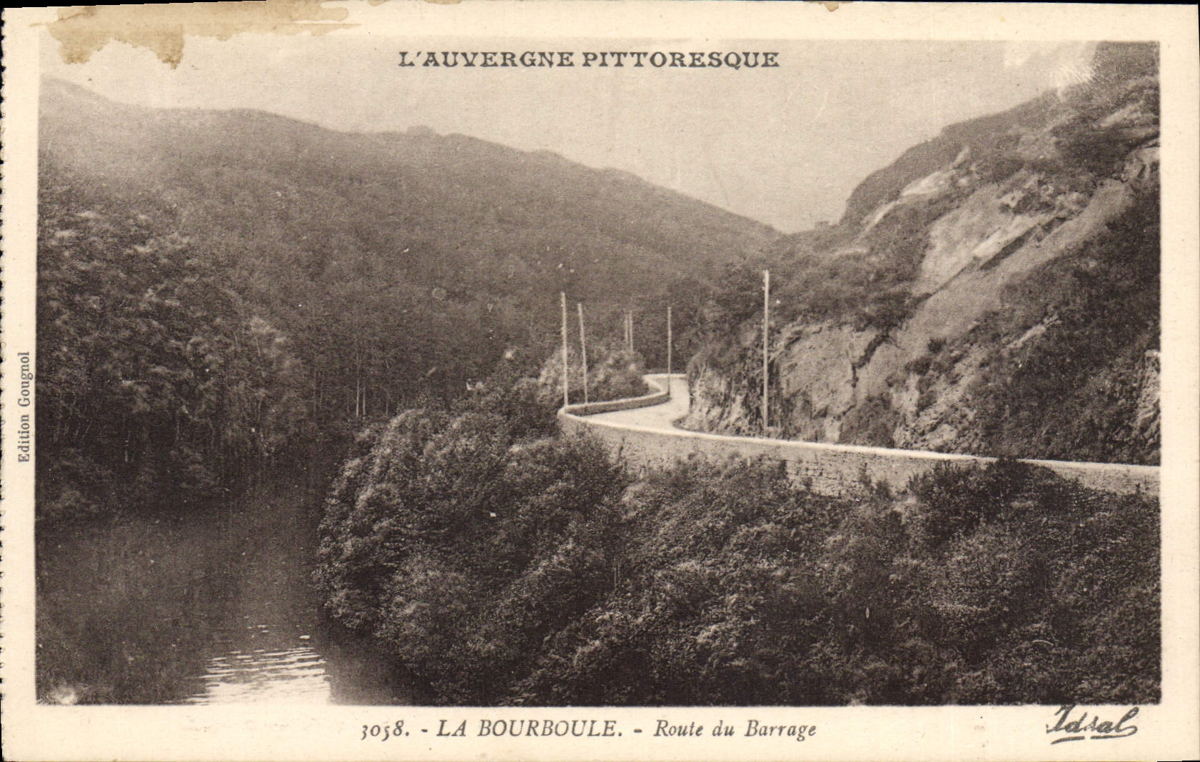 CPA La Bourboule Route Du Barrage