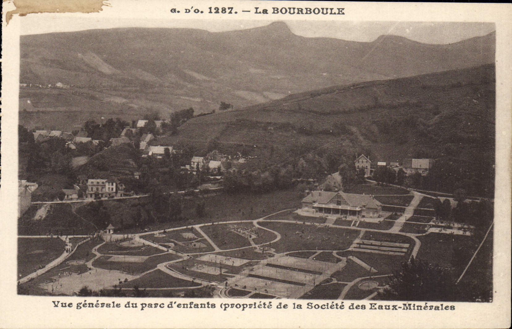 CPA La Bourboule Vue Generale du parc d'enfants