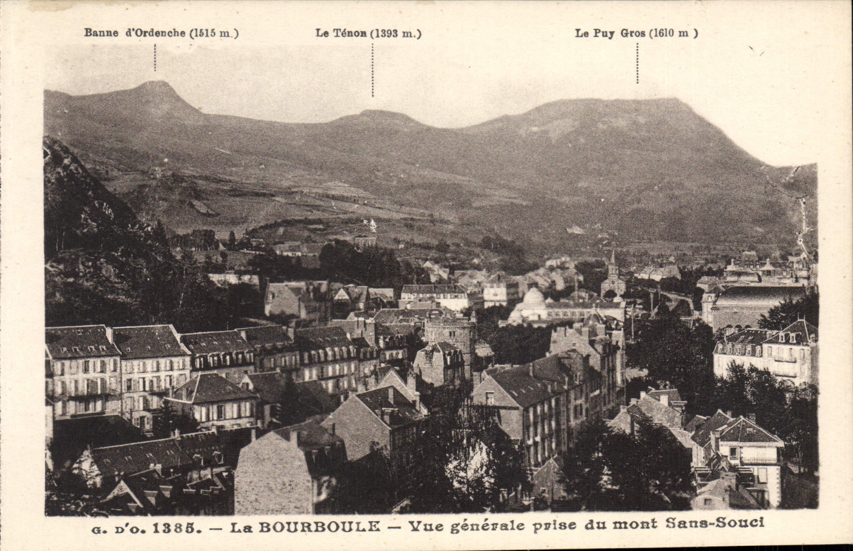 CPA La Bourboule Vue Generale prise du mont Sans-Souci