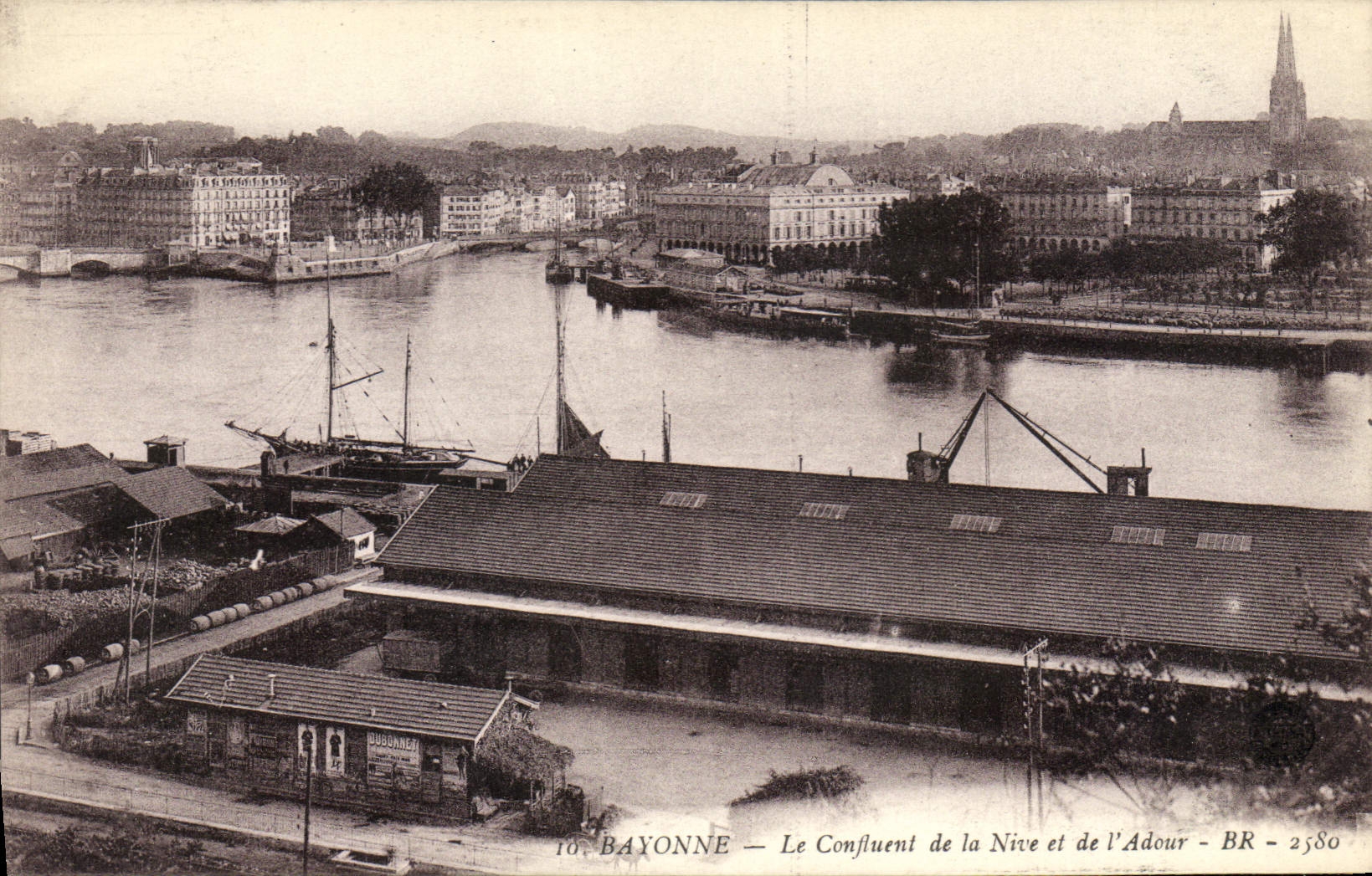 CPA Bayonne Le Confluent De La Nive et de l'Adour
