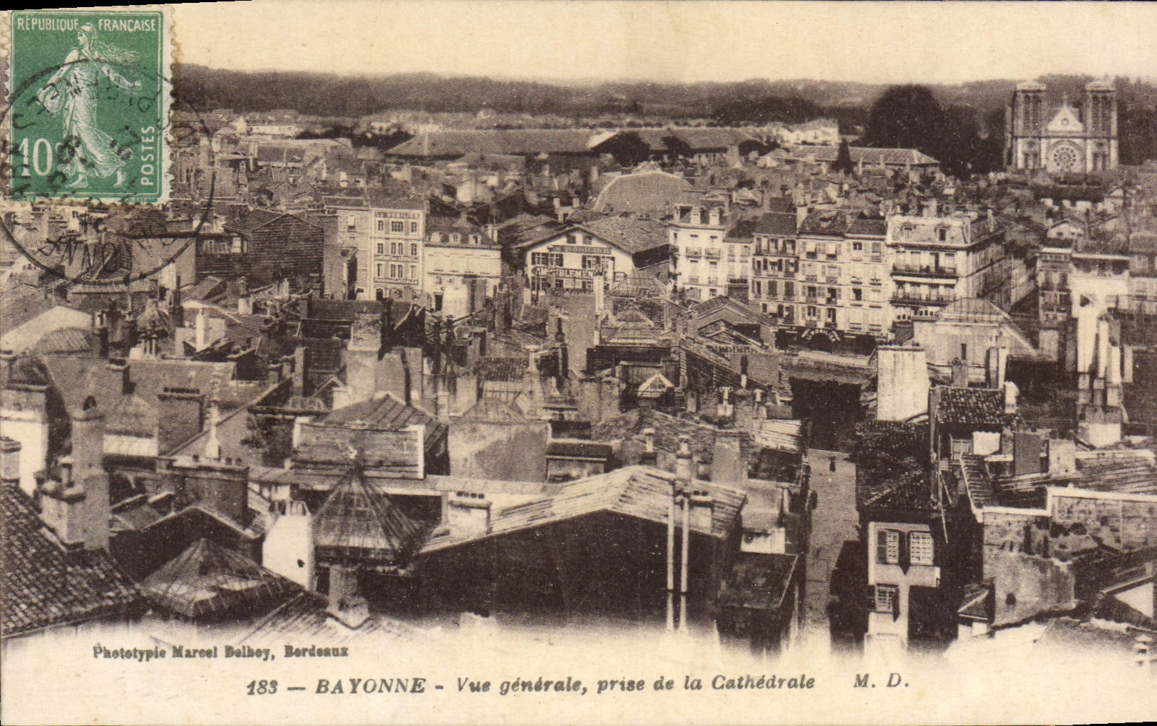 CPA Bayonne Vue Generale Prise De la Cathedrale