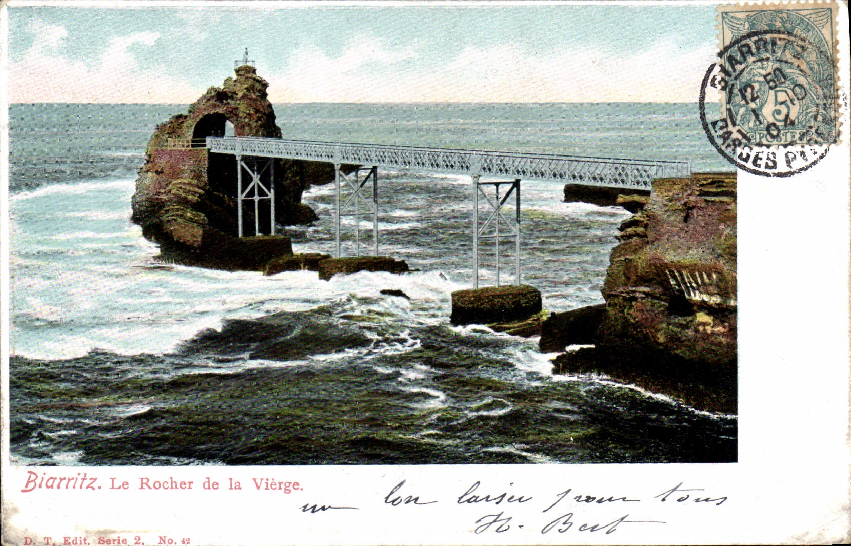 CPA Biarritz Le Rocher De La Vierge