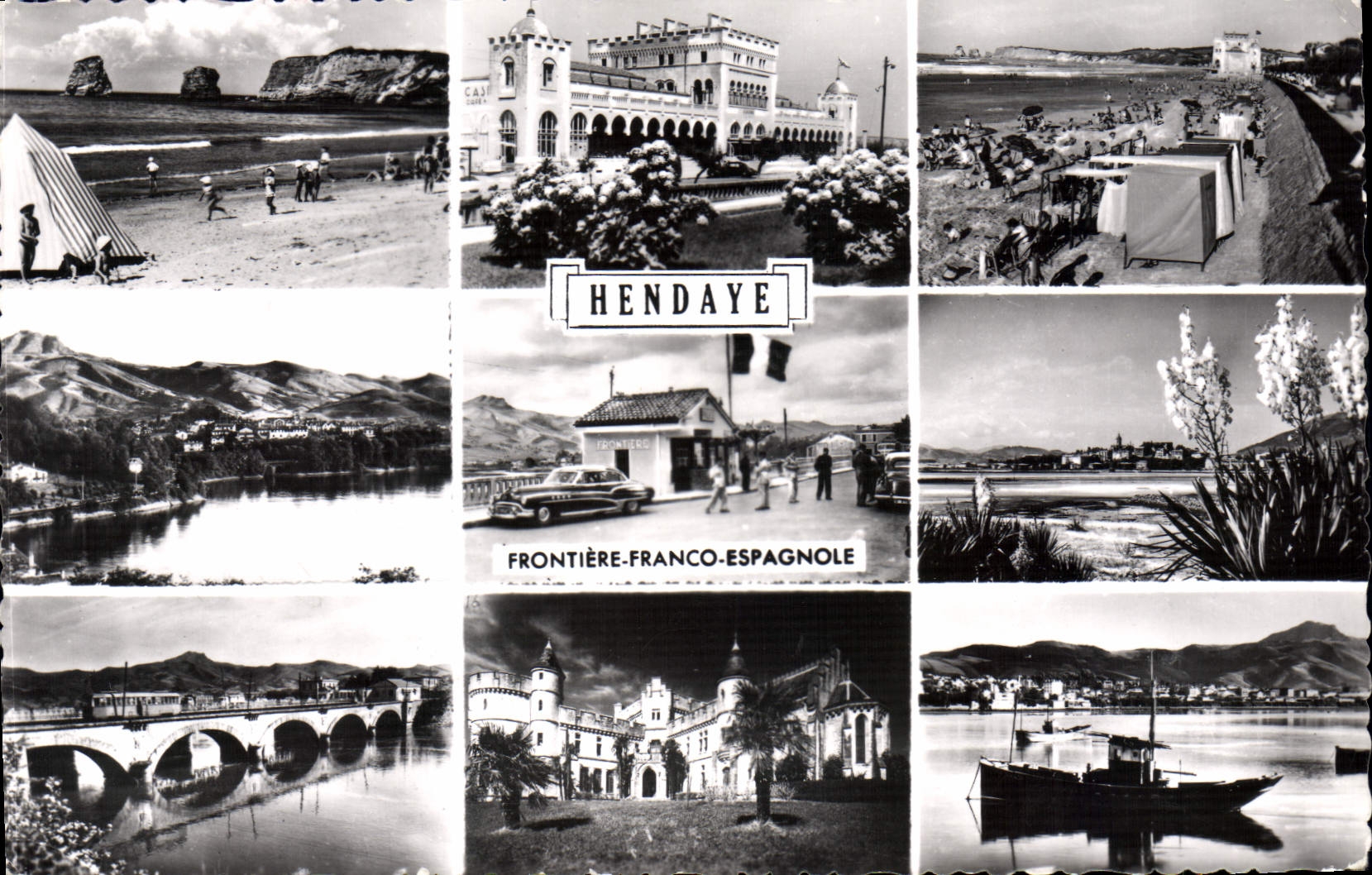 CPA Hendaye Vues diverses frontière franco-espagnole