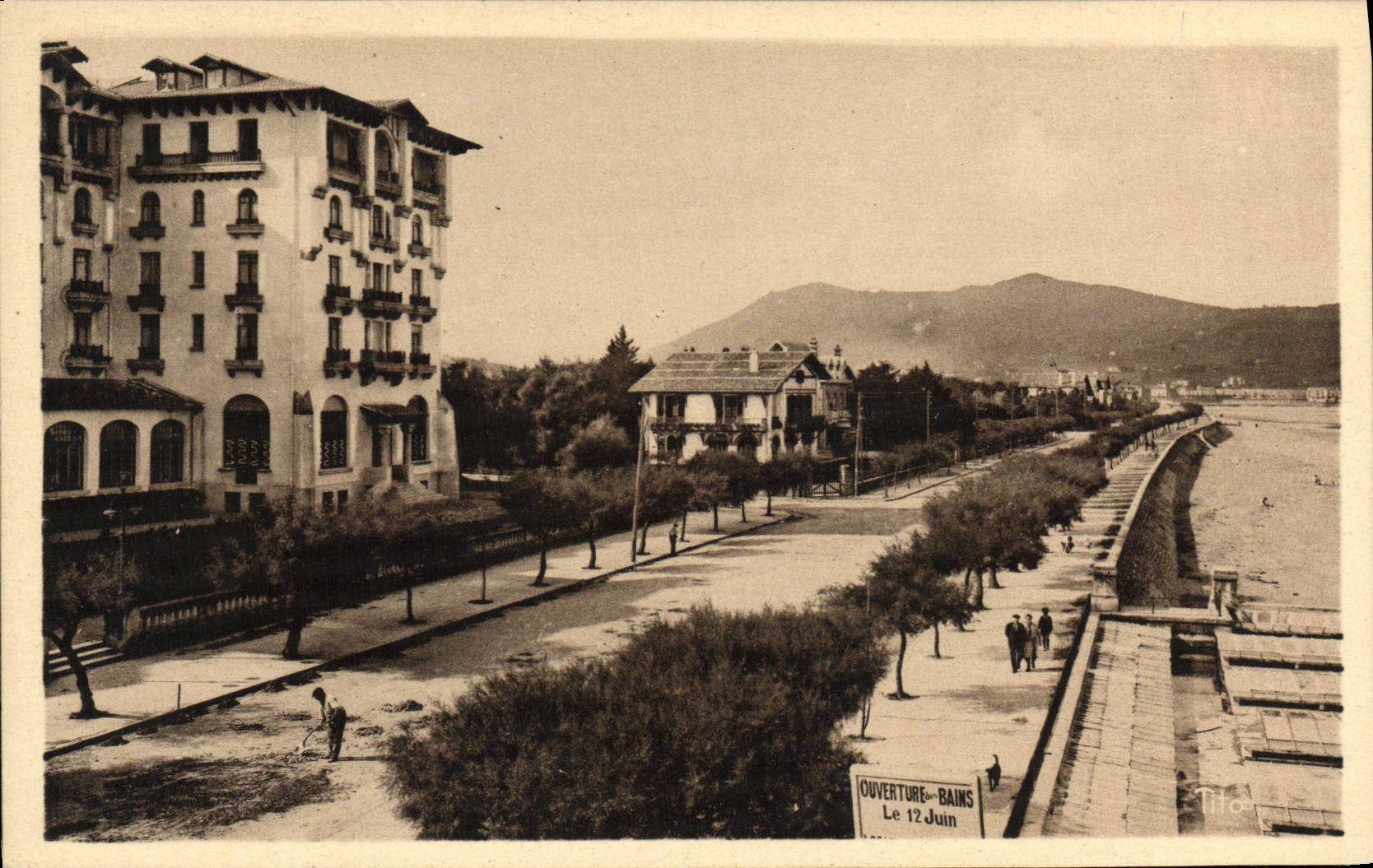 CPA HENDAYE Le Boulevard De La Plage