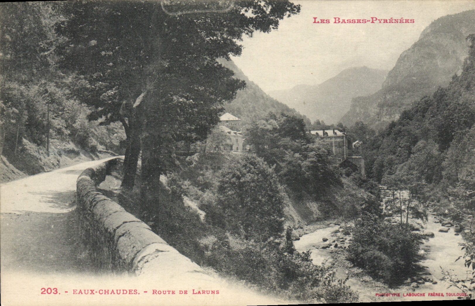 CPA Eaux Chaudes Route De Laruns
