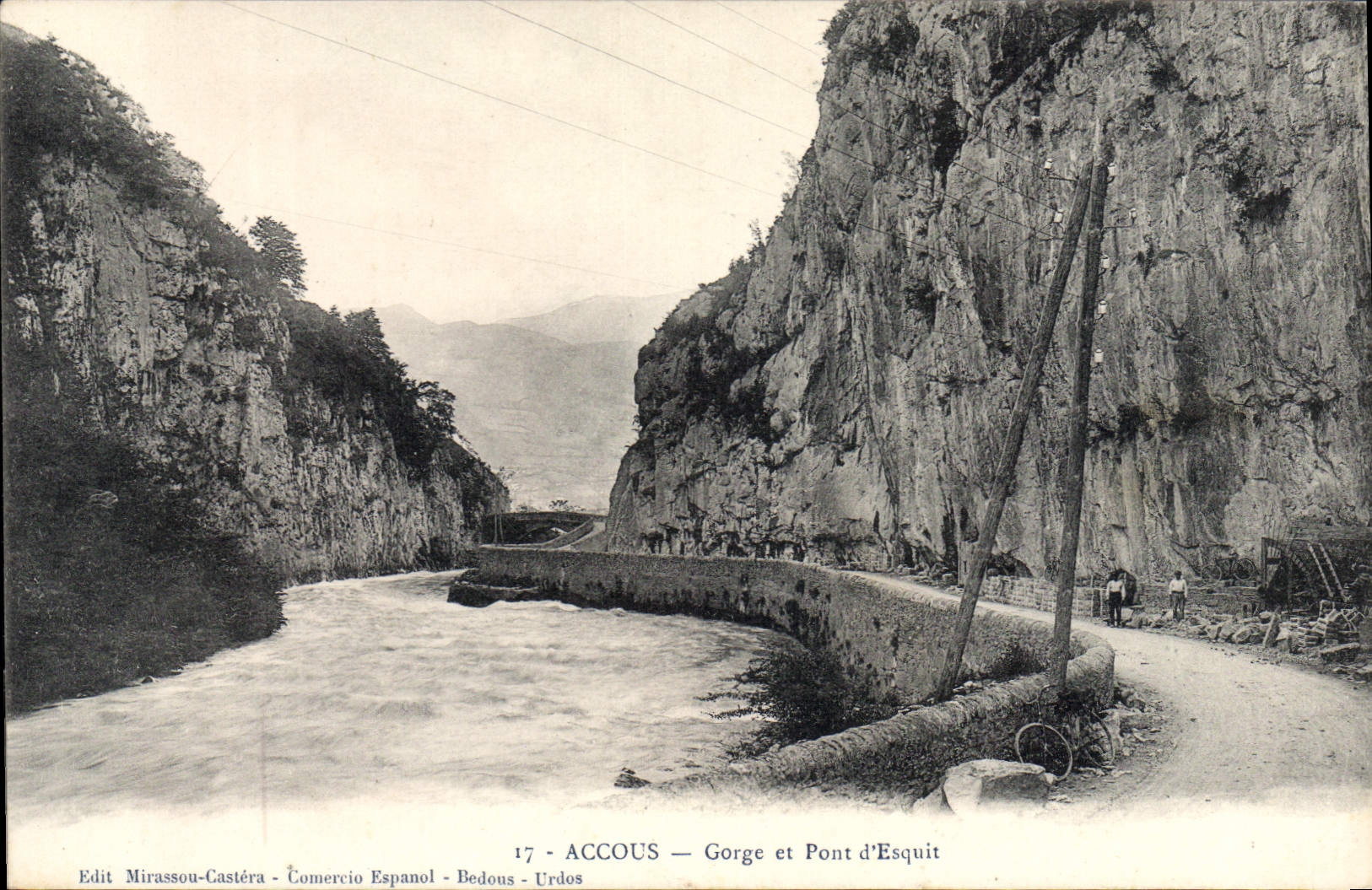 CPA Accous Gorge Et Pont D'Esquit