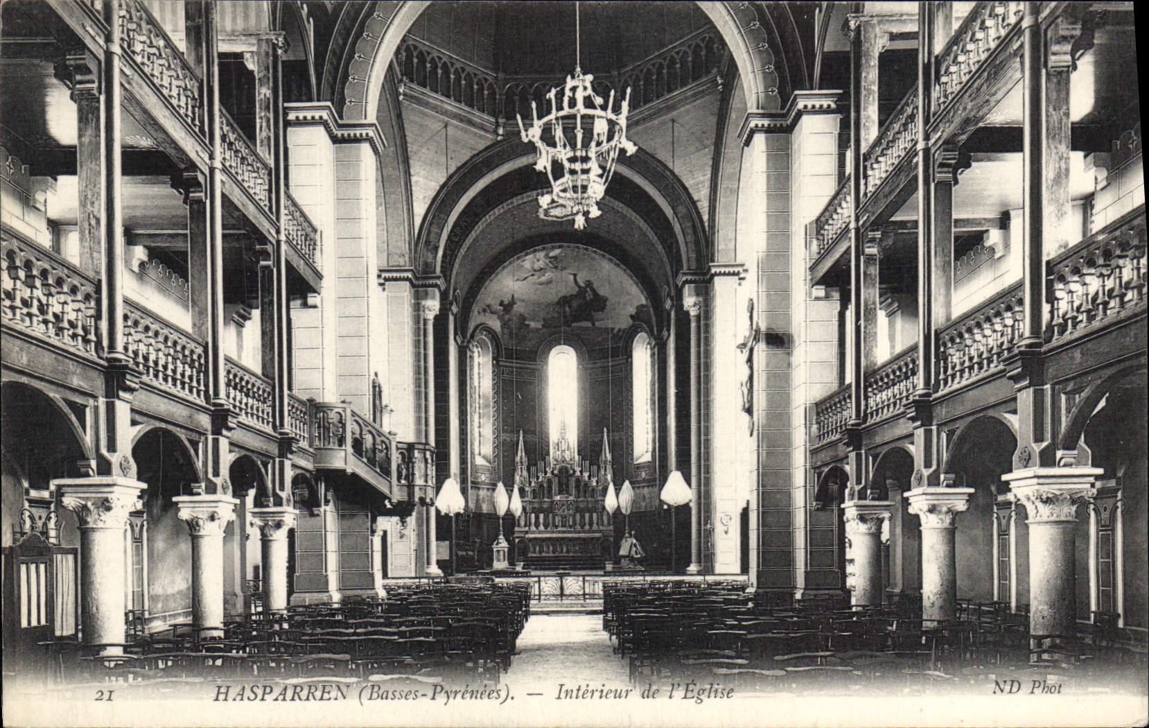 CPA Hasparren Interieur De I'Eglise