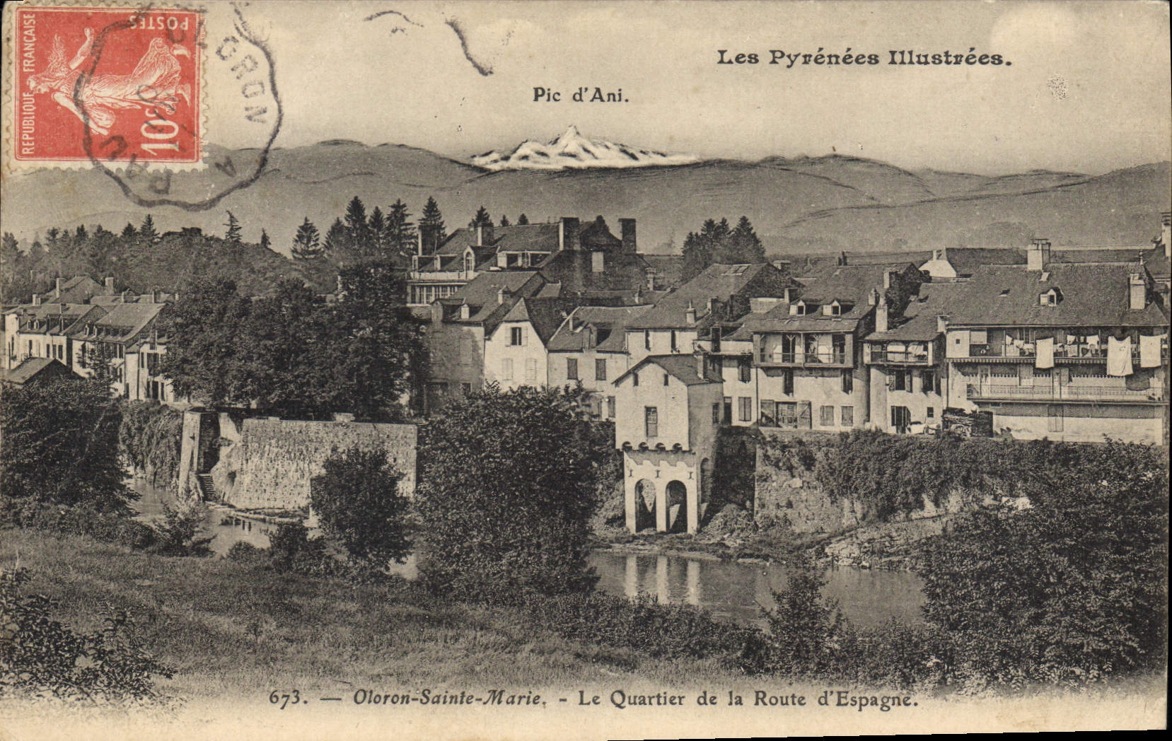 CPA Oloron Sainte Marie Le Quartier De La Route D'Espagne