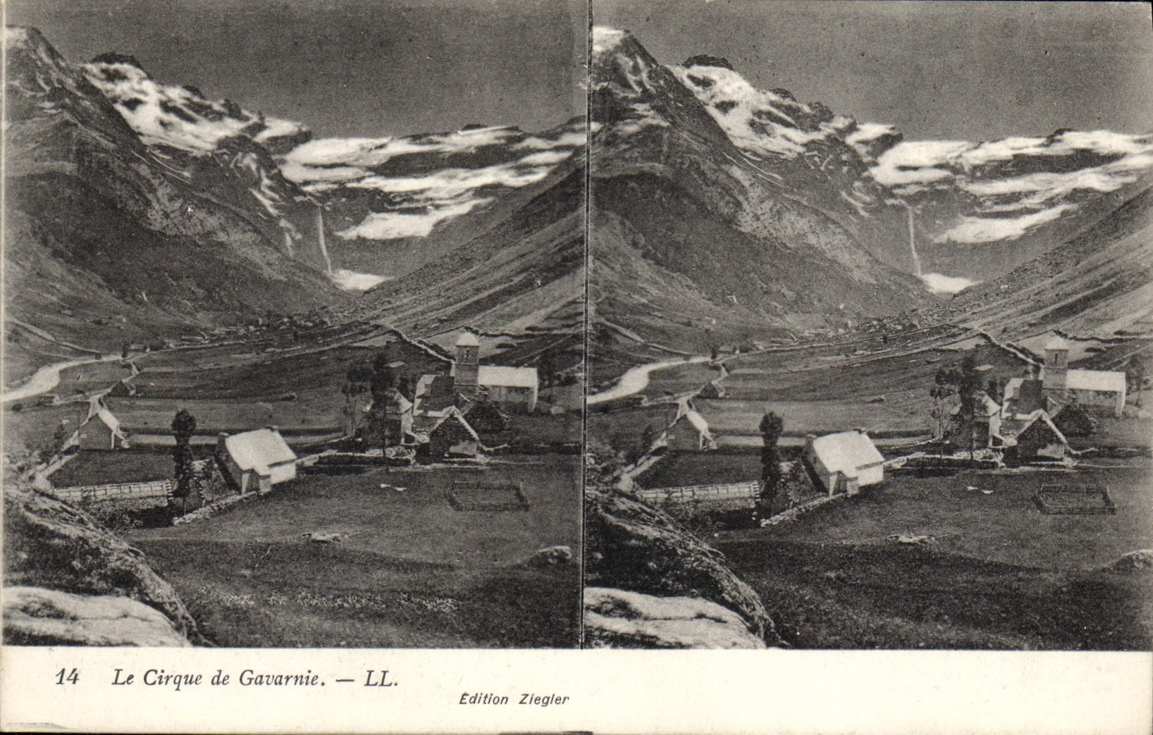 CPA Gavarnie le cirque stéréoscopie