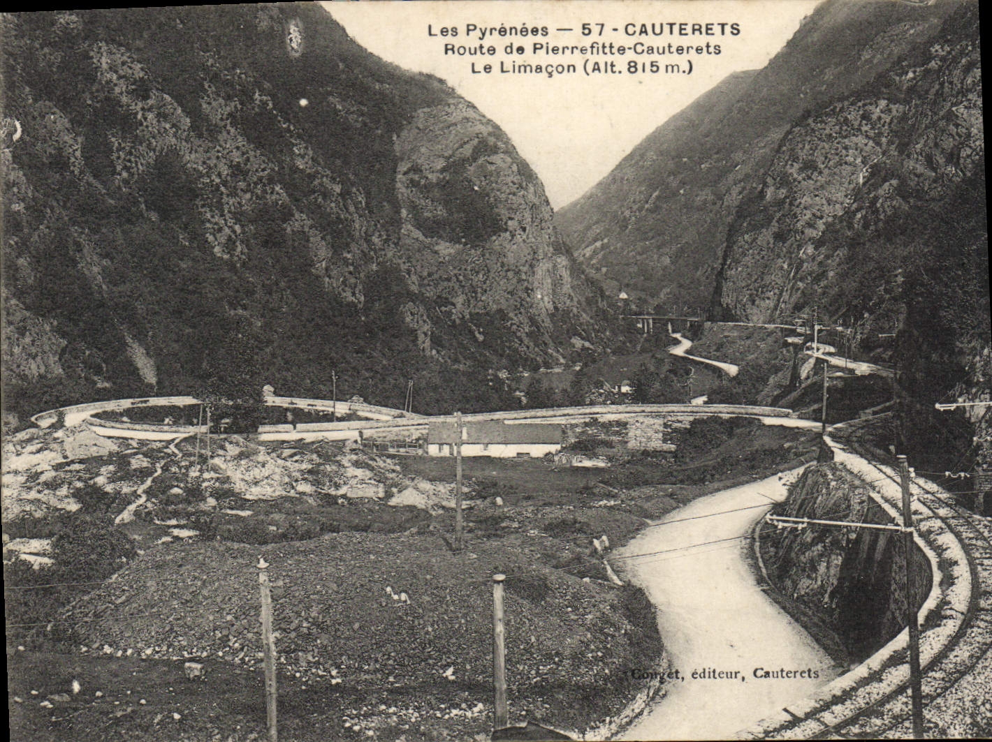 CPA Cauterets Route De Pierrefitte le limaçon