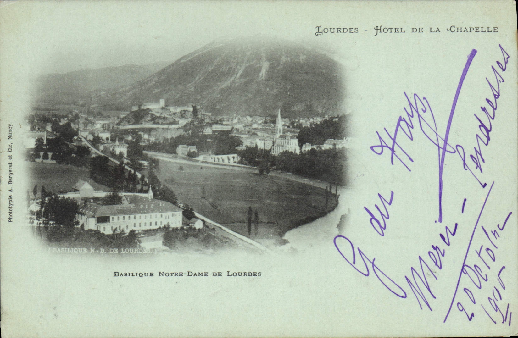 CPA Lourdes Hotel De La Chapelle