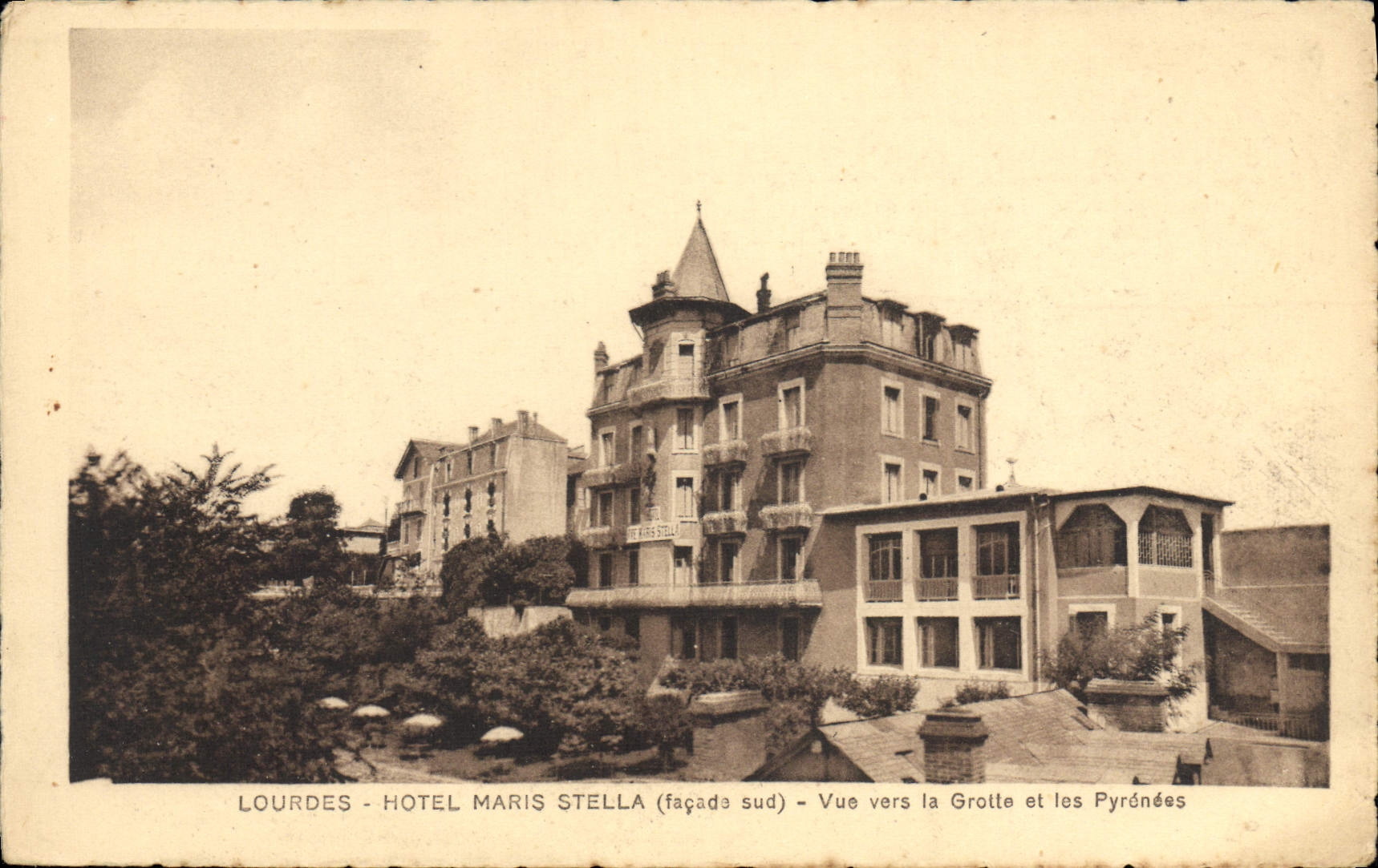 CPA Lourdes Hotel Maris Stella Vue Vers La Grotte