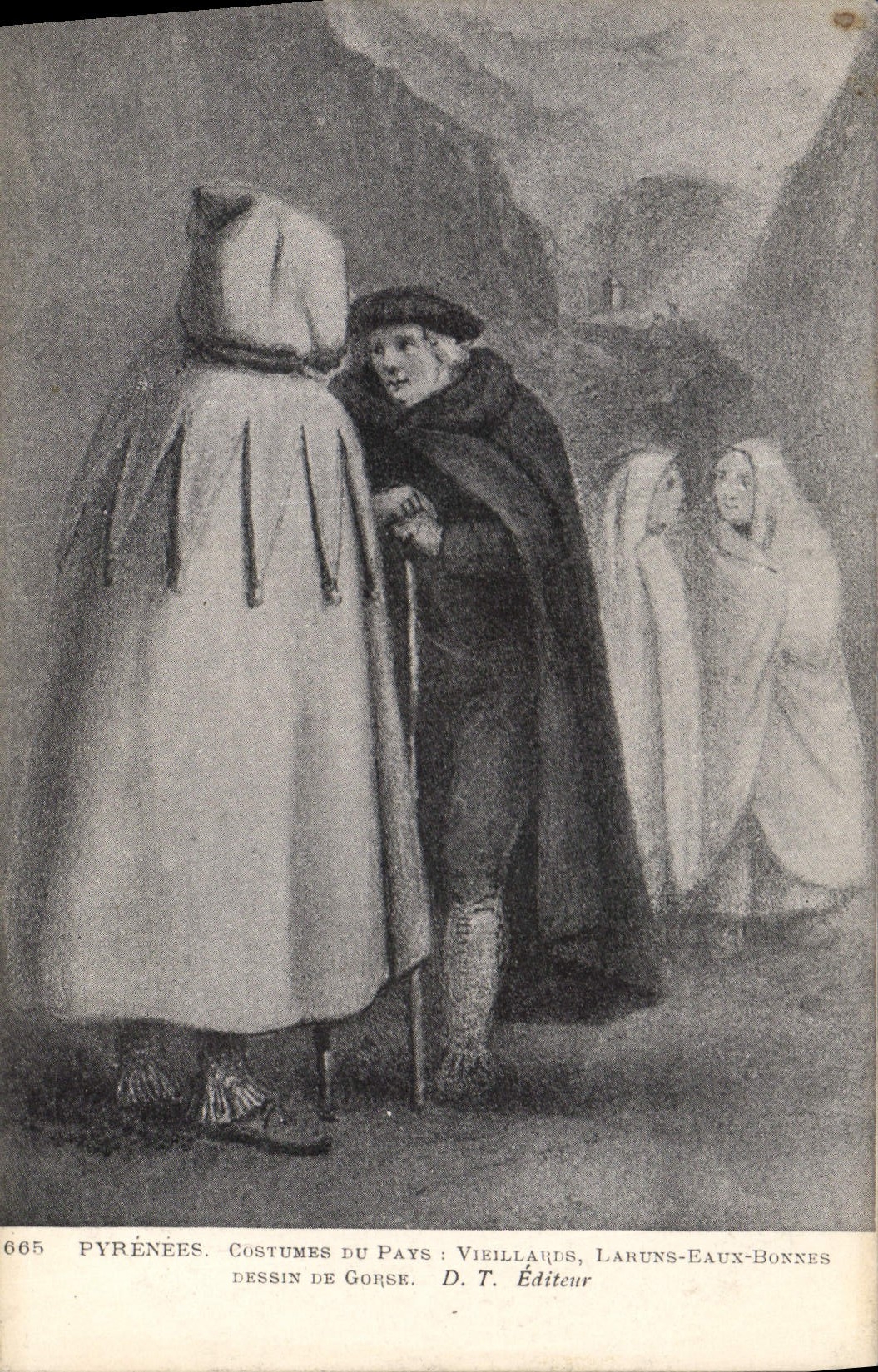 CPA Costumes Du Pays Vieillards Laruns Eaux Bonnes