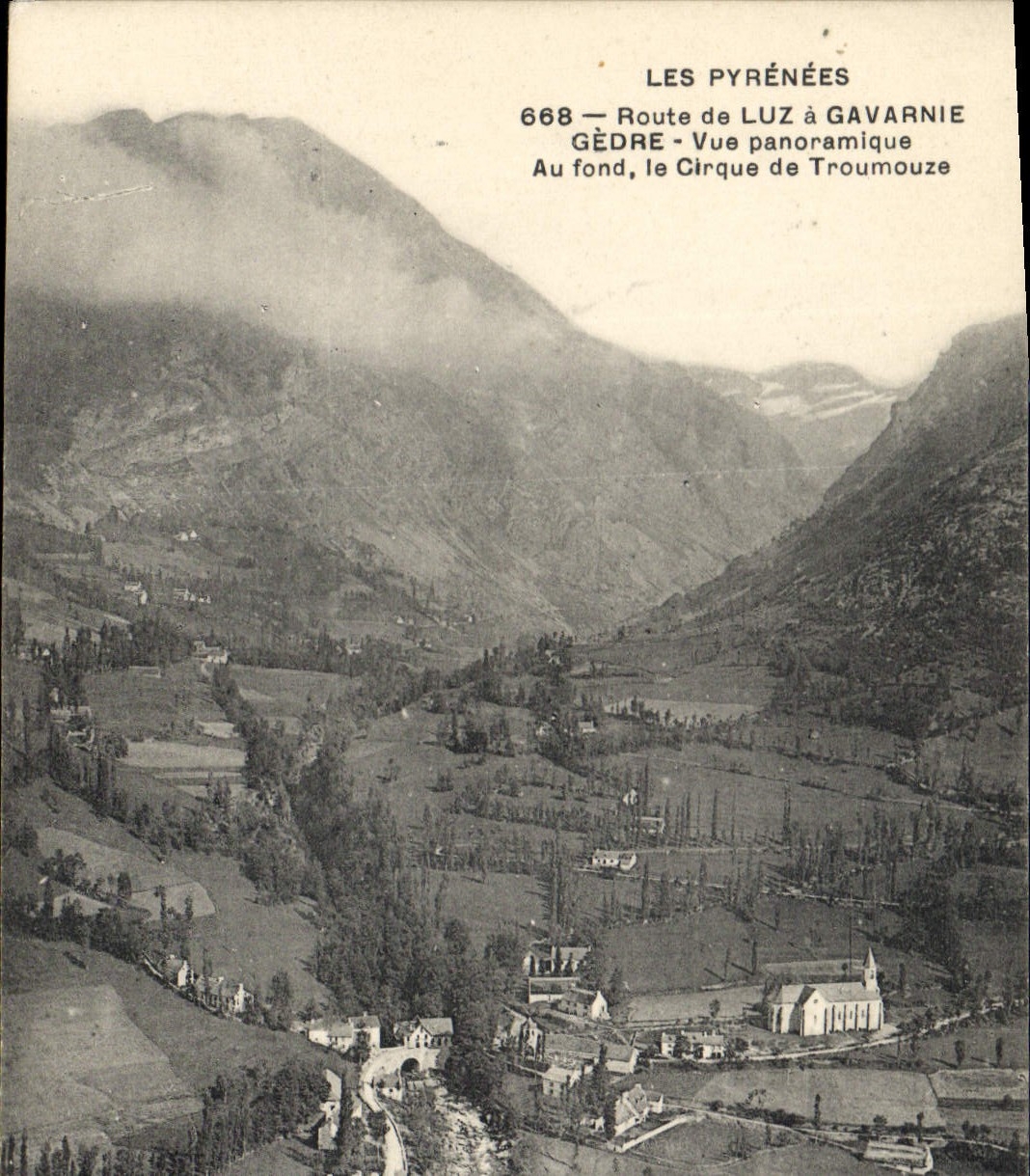 CPA Luz à Gavarnie Gedre Vue Panoramique Troumouze