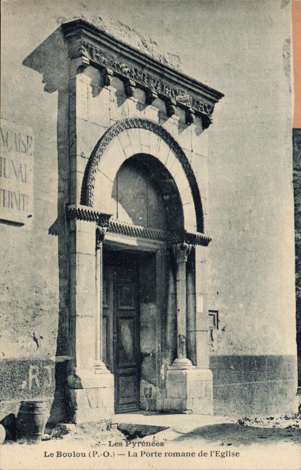 CPA Le Boulou La Porte Romane De I'Eglise