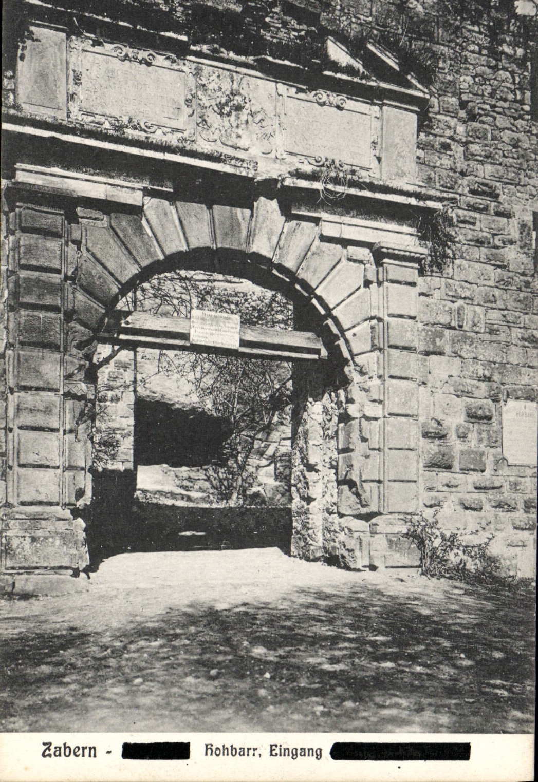 CPA Saverne Zabern Rohbarr Eingang